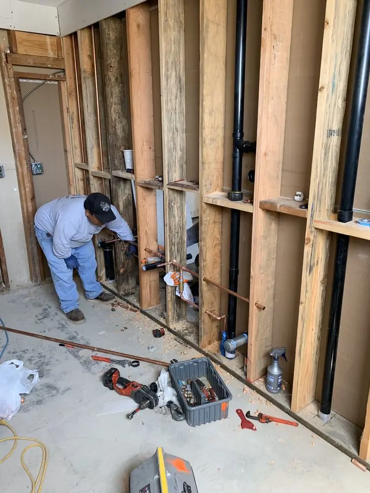 Commercial rough-in plumbing for Water Heater Replacement in Dahlonega